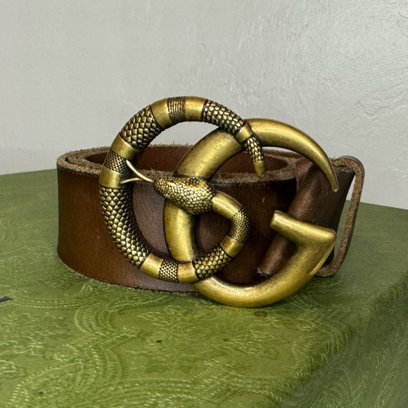 GC snake-buckle leather belt - Picture 1 of 4